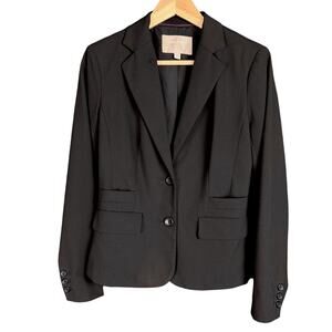 Women's Banana Republic Black 2-Button Single Breasted Work Office Blazer - 0
